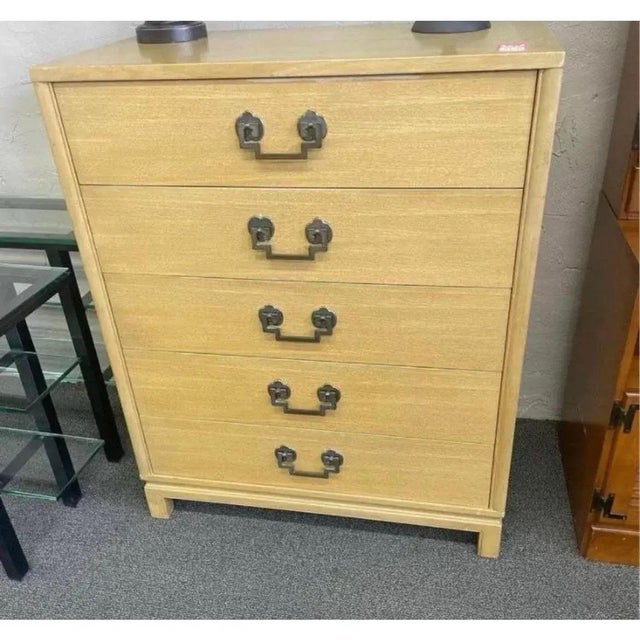 Wood 1950s Chinoiserie Highboy Dresser by Landstrom Furniture For Sale - Image 7 of 9