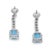 Vintage 6.60 Carat Aquamarine Diamond Platinum Drop Earrings, A Pair For Sale In Los Angeles - Image 6 of 6