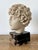Cream Vintage Boho Cast Marble Bust of Marcus Aurelius For Sale - Image 8 of 12