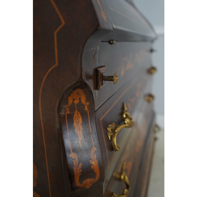 Vintage Italian Dutch Marquetry Secretary Desk For Sale - Image 15 of 18
