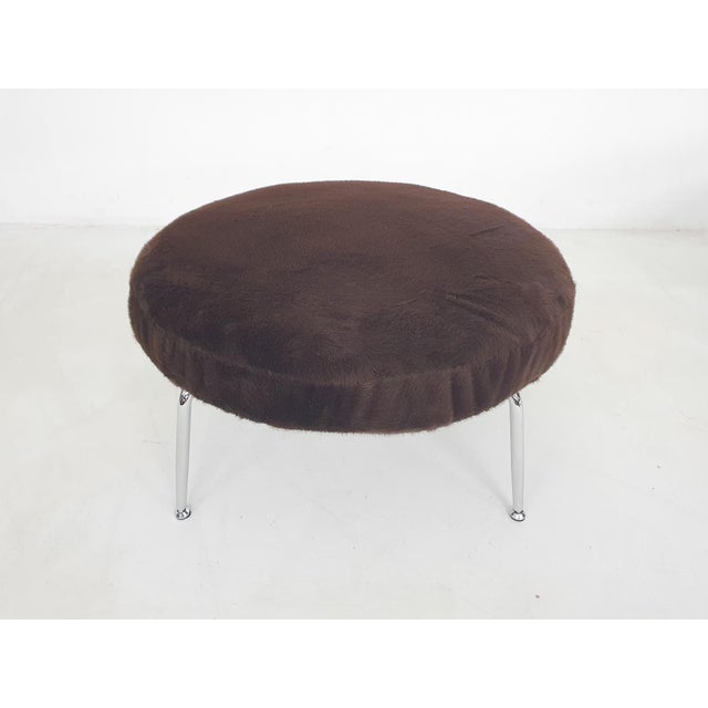 Metal Set of Lounge Chair and Ottoman by Rodolfo Dordoni for Minotti Berman, Italy, 1990s For Sale - Image 7 of 18