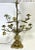 Brass 19th Century French Brass With Opaline Glass Floral Candelabrum Converted to a Lamp For Sale - Image 8 of 13