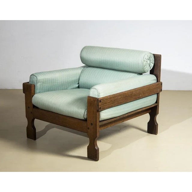 Set of two armchairs, of the late 1950s, from a Florentine house designed by the architect Cencetti, who also curated all...