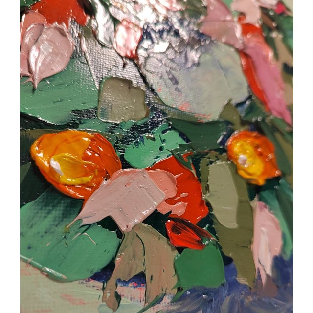 Original (not a print) Technique: oil on canvas, palette knife (impasto) Style: impressionism / textured painting /...