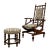 Antique Danish Rocking Chair With Foot Stool For Sale