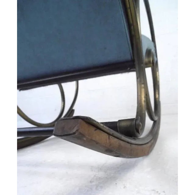 Metal Mid-Century Modern Sculptural Rocking Chair by Lee Woodard For Sale - Image 7 of 11