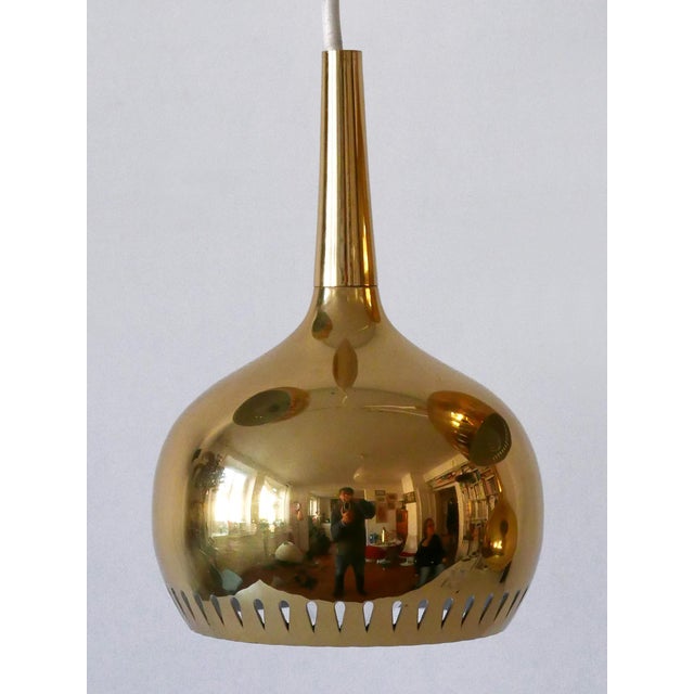 Mid-Century Modern Brass Pendant Lamps attributed to Hans-Agne Jakobsson, Sweden, 1960s, Set of 4 For Sale - Image 15 of 18