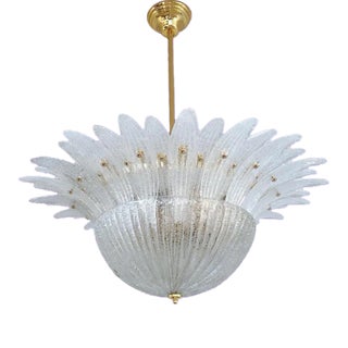 21st Century Italian Palmette Murano Glass Chandelier by Fabio LTD For Sale