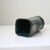 Teal Handbuilt Organic Sculptural Pinched Square Rim Ceramic Vase in Dark Teal Glaze With Ribbed Relief Pattern For Sale - Image 8 of 18
