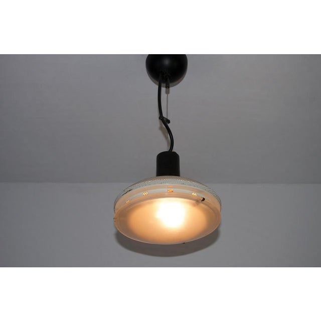 Metal Italian White Pendant Lamp, 1970s For Sale - Image 7 of 10