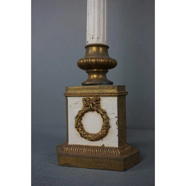 Antique Columnar Table Lamp For Sale - Image 4 of 11