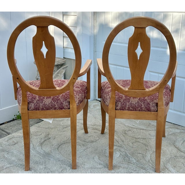 Vtg. Set of Six Ethan Allen Shield Back Transitional Style Dining Chairs For Sale - Image 13 of 17
