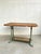 Large industrial table made from Victorian pine joists & cast iron industrial legs from the early 1900s still in their...