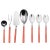 Contemporary Mepra Fantasia 7-Piece Serving Set, New Coral For Sale - Image 3 of 3
