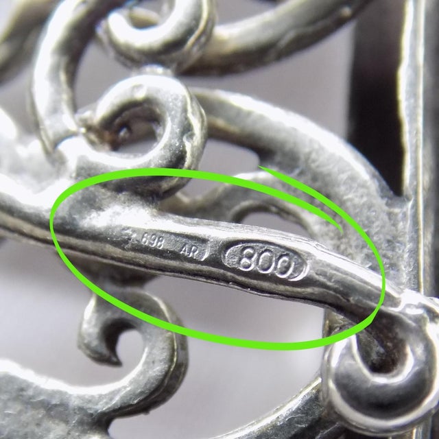 Silver Vintage Italian Handmade Genuine Silver Small Mini Frame Dollhouse Miniature For Sale - Image 8 of 10