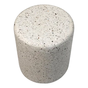 White Terrazzo Round Side Table Small