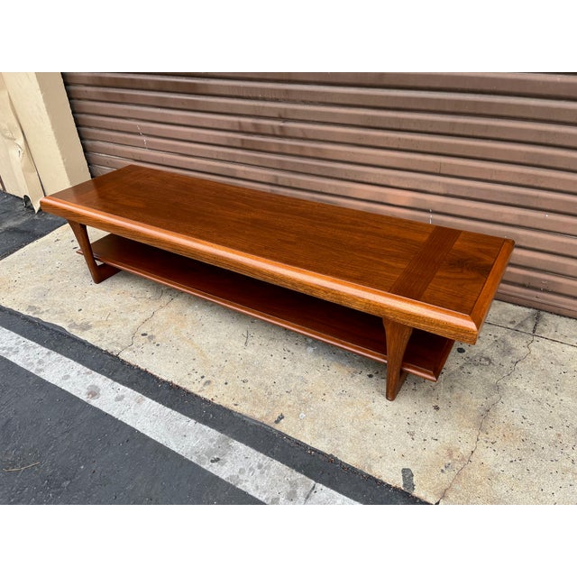 1969 Vintage Mid Century Modern Lane Bench-Coffee Table | Chairish