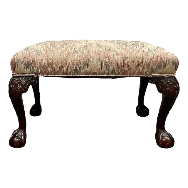 Georgian Style Ball & Claw Foot Bench For Sale