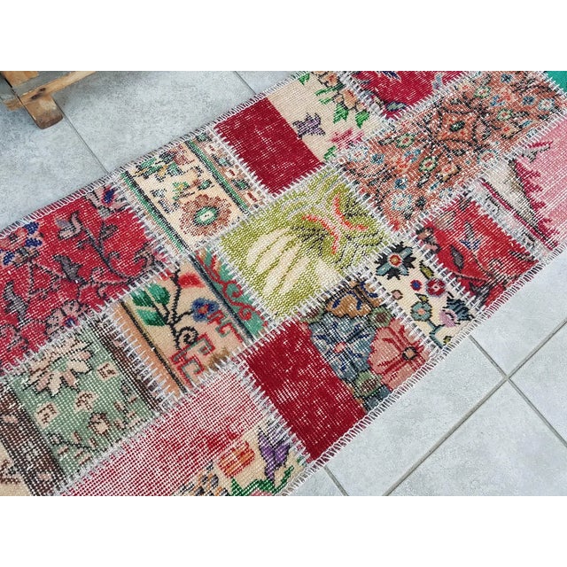 Vintage Striped Turkish Runner Rug For Sale - Image 6 of 10