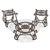 Thomasville Grand Scale 52" Round Forged Iron Coffee Table and Matching Two Side Tables For Sale