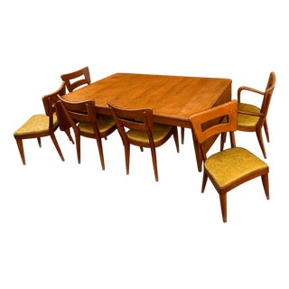 1950s Heywood Wakefield 13 Piece Dining Set- Original Finish- Dog Biscuit For Sale