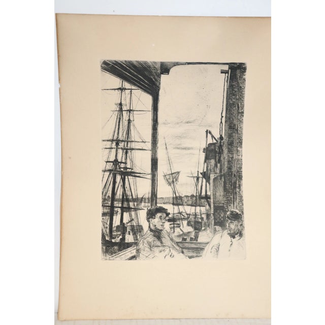 Traditional Mid 19th Century Antique James A. M. Whistler Rotherhithe Print For Sale - Image 3 of 6