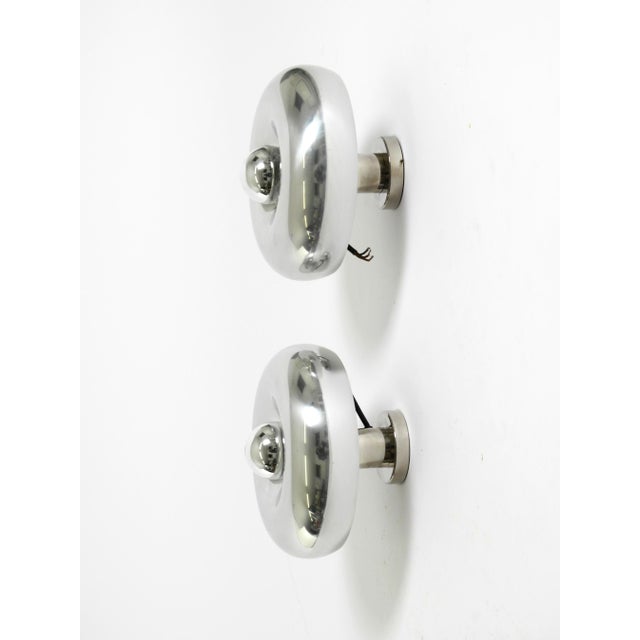 Silver Space Age Pox Wall Lamps by Ingo Maurer, 1960s, Set of 2 For Sale - Image 8 of 18