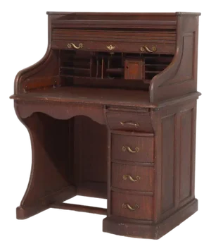 Antique Rj Horner Oak Ladies Roll Top Desk C1910