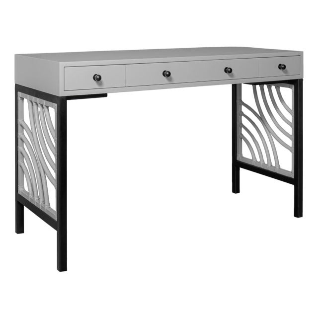 Swirl Writing Desk - Light Gray For Sale