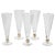 Hexagonal Flutes with Gold Inserts by Cenedese, Set of 5 For Sale