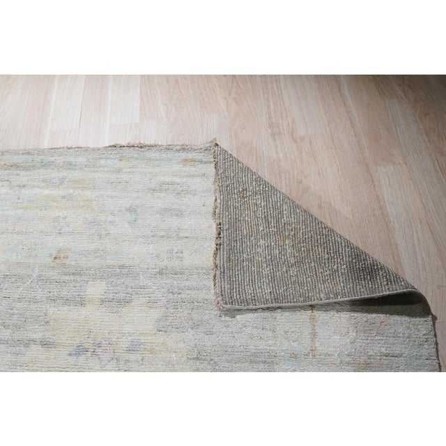 Textile 9x12 Ruby Fiona Ivory Traditional Geometric Hand Knotted Silk Carpet Rug For Sale - Image 7 of 8