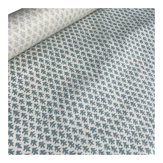 Sister Parish Burmese in Seafoam Linen Cotton Fabric- 6 Yards For Sale