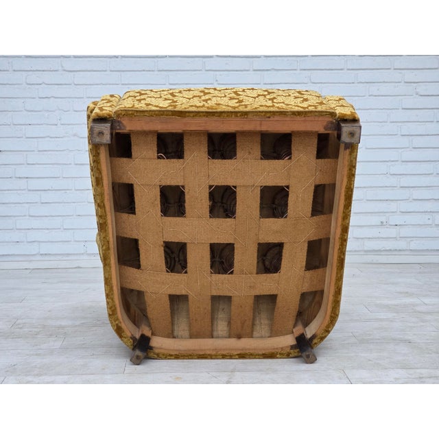 Danish Oak Relax Armchair with Velour Upholstery, 1960s For Sale - Image 4 of 18