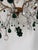 Glass Forrest Green Murano Drops Beaded Chandelier Crystal Swags C 1920 French For Sale - Image 7 of 9