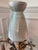 Shabby Chic Large Robin’s Egg Blue/White and Brushed Gold Distressed Ceramic Vase | Textured Floor Vase For Sale - Image 3 of 9
