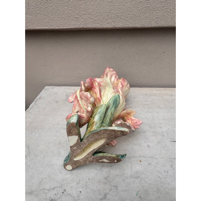 Majolica Parrot Tulip Vase Delphin Massier, Circa 1900 For Sale In Austin - Image 6 of 6