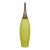 Early 21st Century Artisan Handmade Lime Green Glazed Ceramic Vase with Brown Neck For Sale