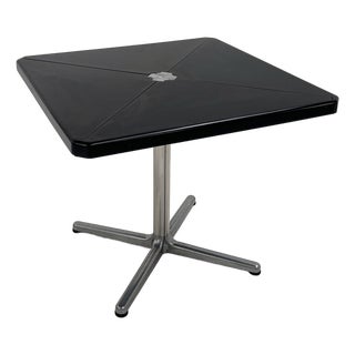 Black Plana Folding Table attributed to Giancarlo Piretti for Castelli, 1970s For Sale