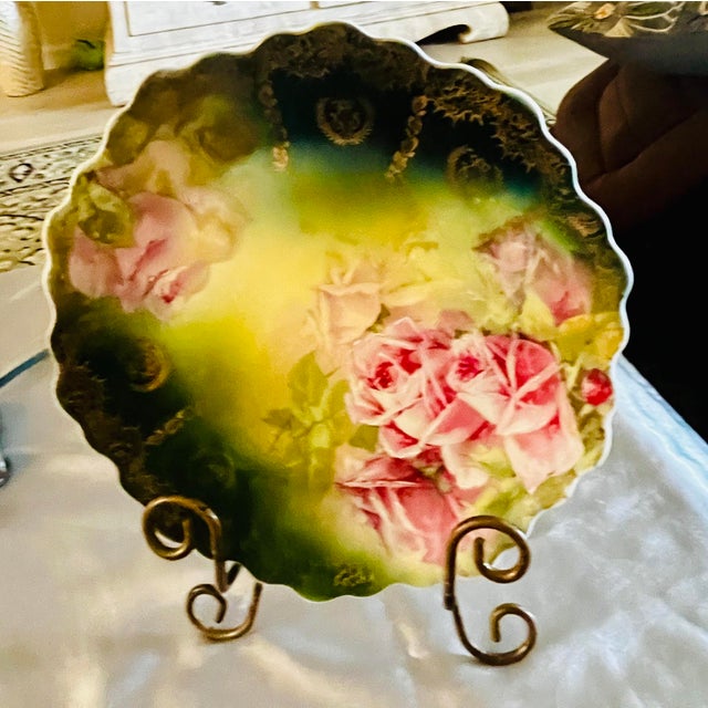 Antique Hand Painted Austrian Porcelain Plate #5806 For Sale - Image 11 of 11