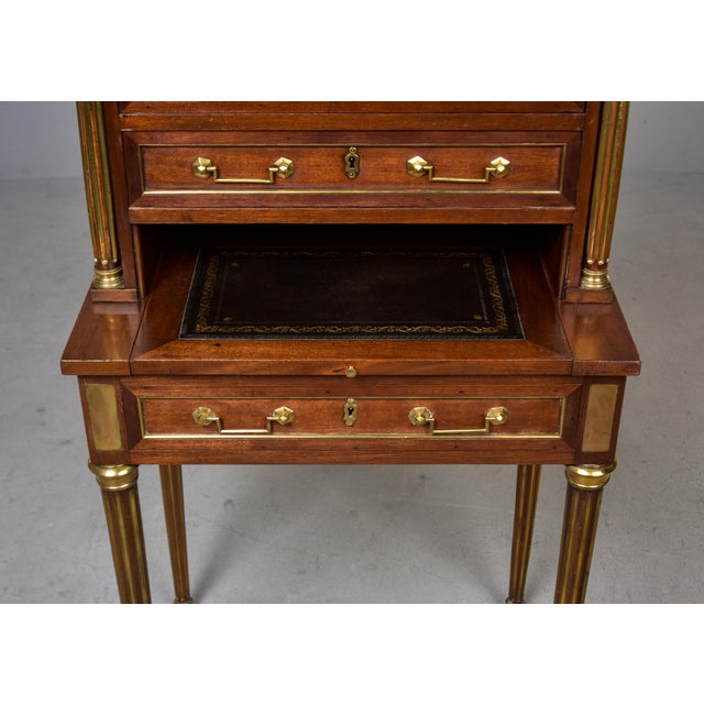 Early 20th Century Louis XVI Style Small Desk With Brass Fittings For Sale In Detroit - Image 6 of 12