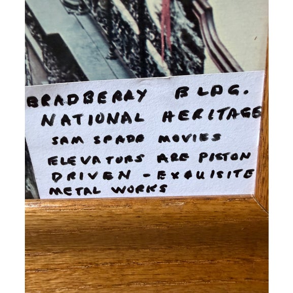 American Vintage Framed Bradbury Building Atrium Art Print With J. Golden Kimball Quote - 17.5" X 21.5" For Sale - Image 3 of 6
