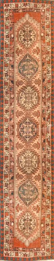 1910s Antique Persian Serab Runner-3′2″ × 11′