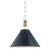Hudson Valley Lighting Mark D. Sikes Painted No.2 1-Light Large Pendant, Aged Brass/Darkest Blue For Sale