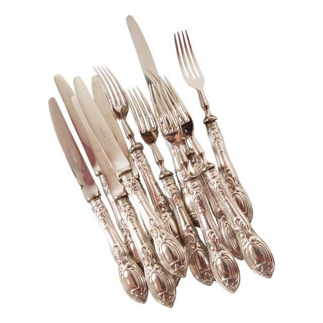 Vintage Dessert Cutlery for Six People from Solingen, 1950s, Set of 12 For Sale