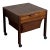 Rosewood Sewing Table Side End Nightstand With Drawer and Rolling Wheels Denmark 1960s For Sale