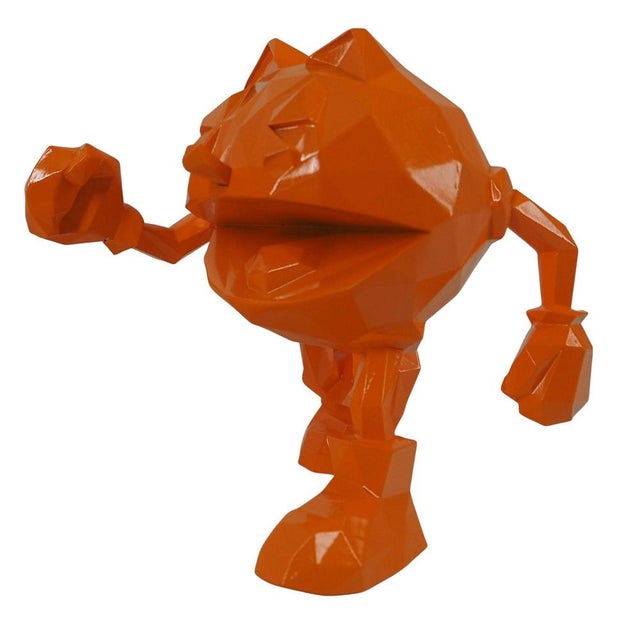 Richard Orlinski (1966) Pac-Man (Orange Edition) Original resin sculpture Glossy orange color In its original box...