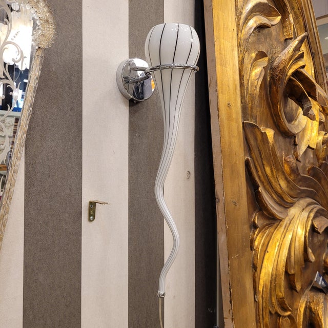 Blown Glass Wall Lamp from Paulmann, Germany For Sale - Image 3 of 18