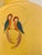 Art Deco Palm Beach Style Vintage Yellow Glass Vase With Two Hand Painted Parrots Adorning the Front Face For Sale - Image 3 of 10