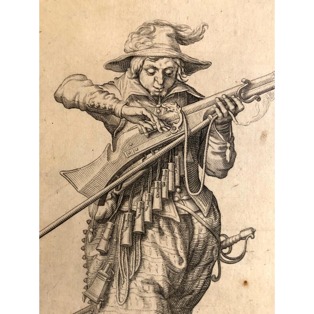 Jacob De Ghein, Soldiers with Medieval Weapons, Etchings, 1607, Set of 4 For Sale - Image 4 of 10