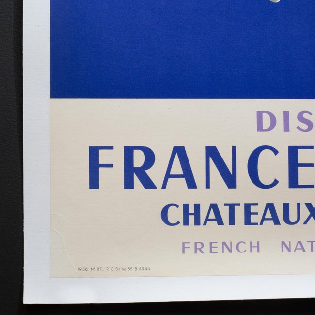 Textile Original Rare Vintage SNCF French Travel Poster “The Chateaux of the Loire, Go by Train” c.1956 For Sale - Image 7 of 7